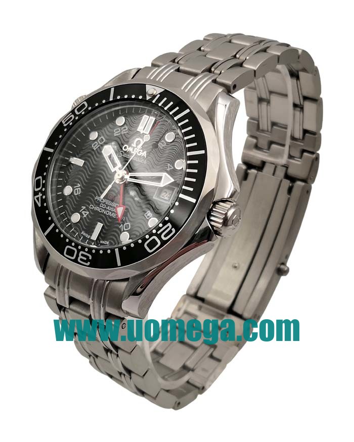 42MM UK Omega Seamaster 300 M GMT 2535.80.00 Black Dials Replica Watches