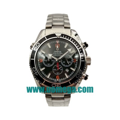 43.5MM UK Omega Seamaster Planet Ocean Chrono 2210.51.00 Black Dials Replica Watches