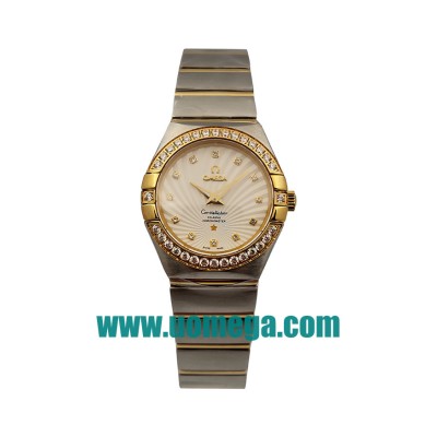 28MM UK Omega Constellation 123.25.27.60.55.008 White Mother Of Pearl Dials Replica Watches