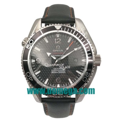 43MM UK Omega Seamaster Planet Ocean 222.30.46.20.01.001 Black Dials Replica Watches