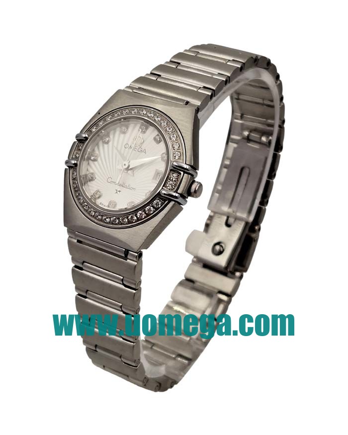 28MM UK Omega Constellation 123.15.27.20.55.001 White Mother Of Pearl Dials Replica Watches